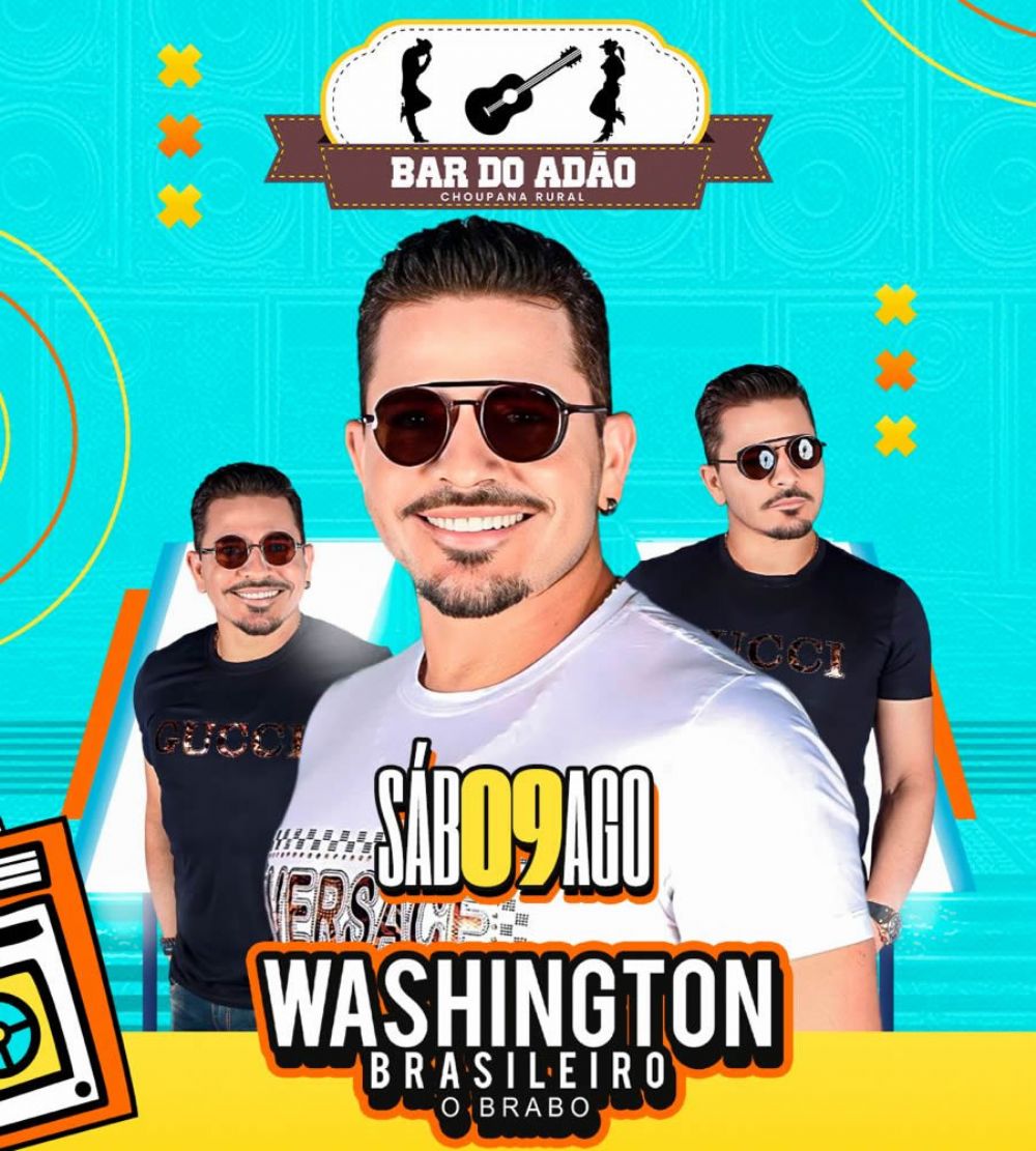 Grande show com Washington Brasileiro no Bar do Adão neste sábado