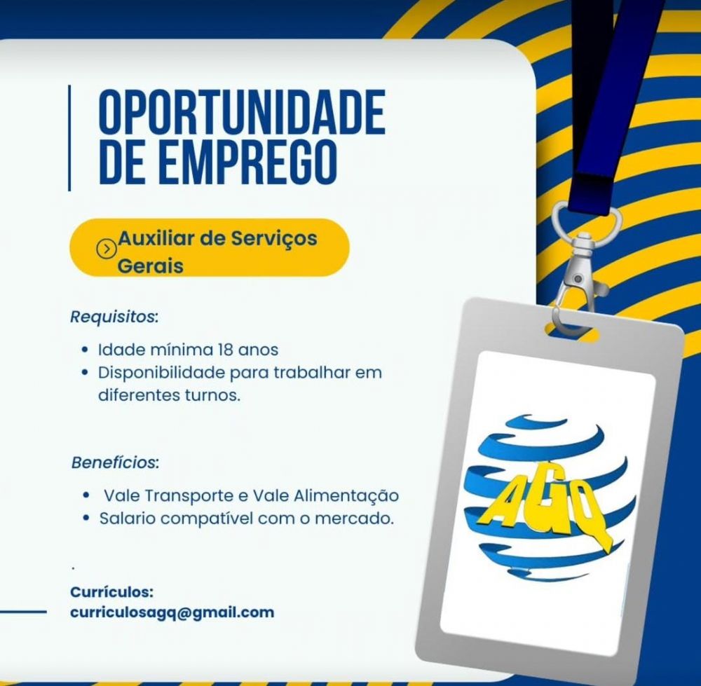 Empresa oferece vaga para auxiliar de serviços gerais com benefícios e salário compatível