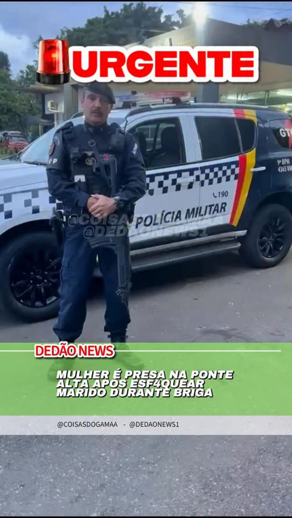Mulher é presa após esfaquear marido durante briga na região da Ponte Alta